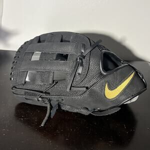 Nike Baseball Glove Black Force Edge 12 Inch Infield Outfield H-Web Leftie LHT